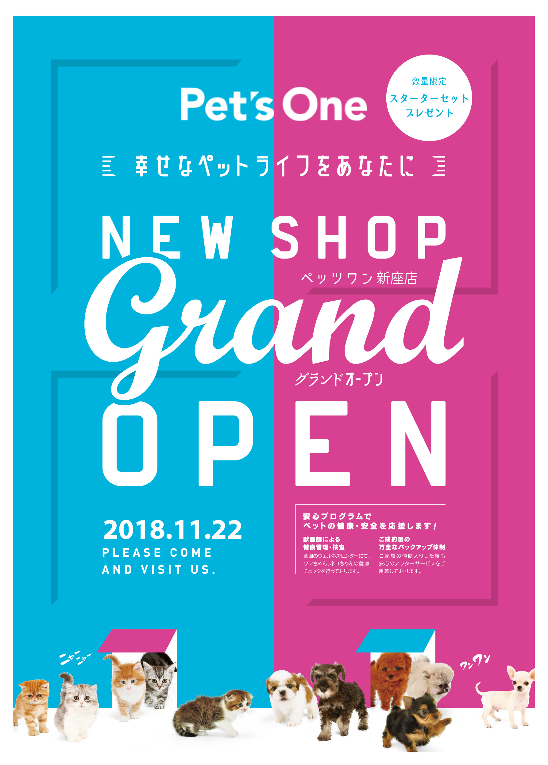 2018年11月22日（木） Pet'sOne 新座店オープン！