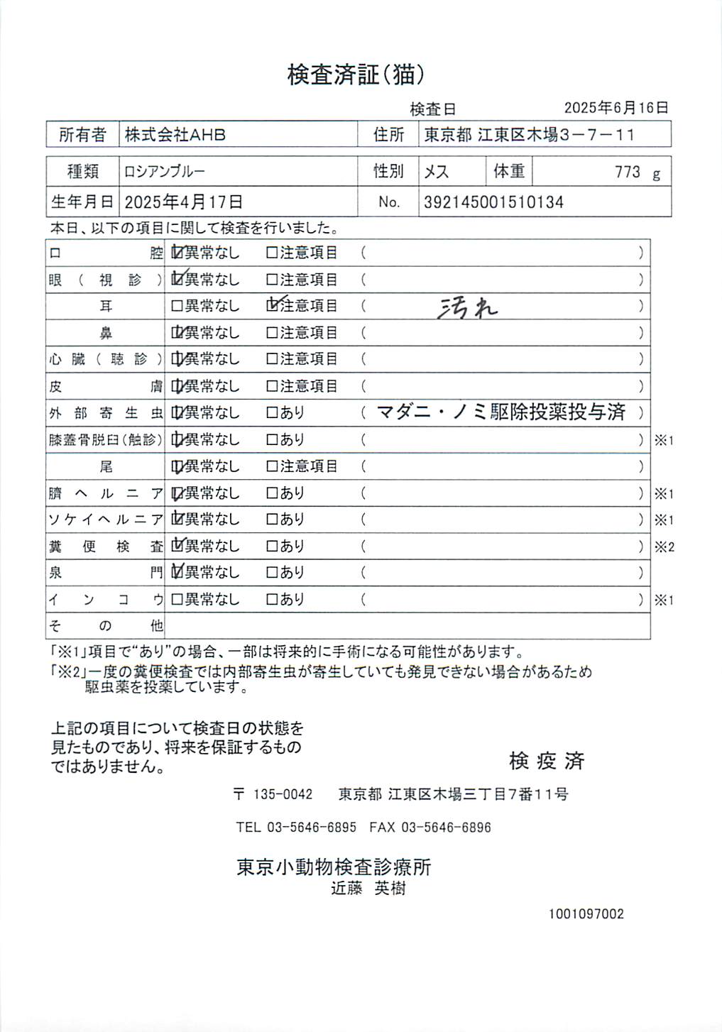 ロシアンブルー