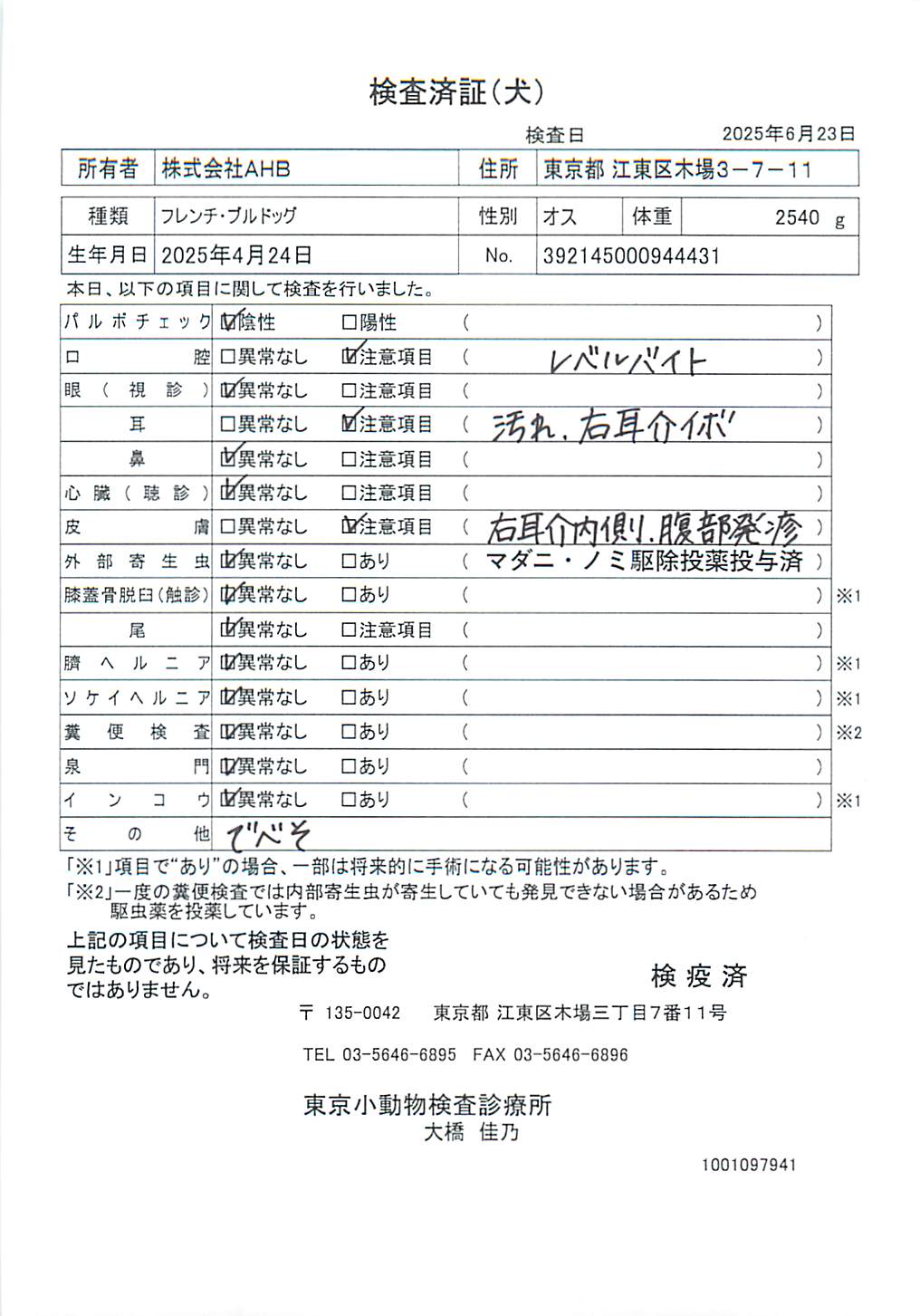 フレンチ・ブルドッグ