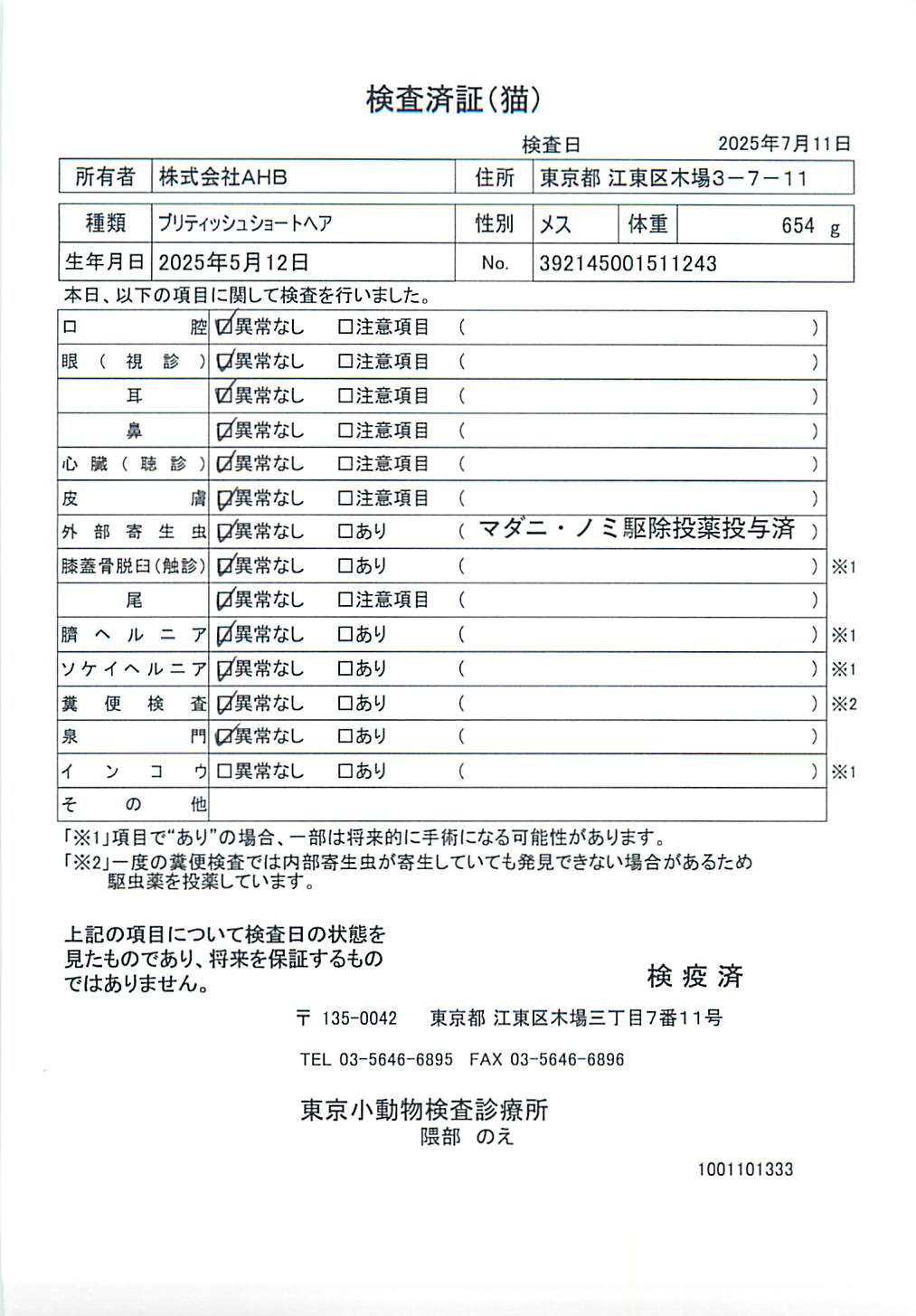 ブリティッシュショートヘア