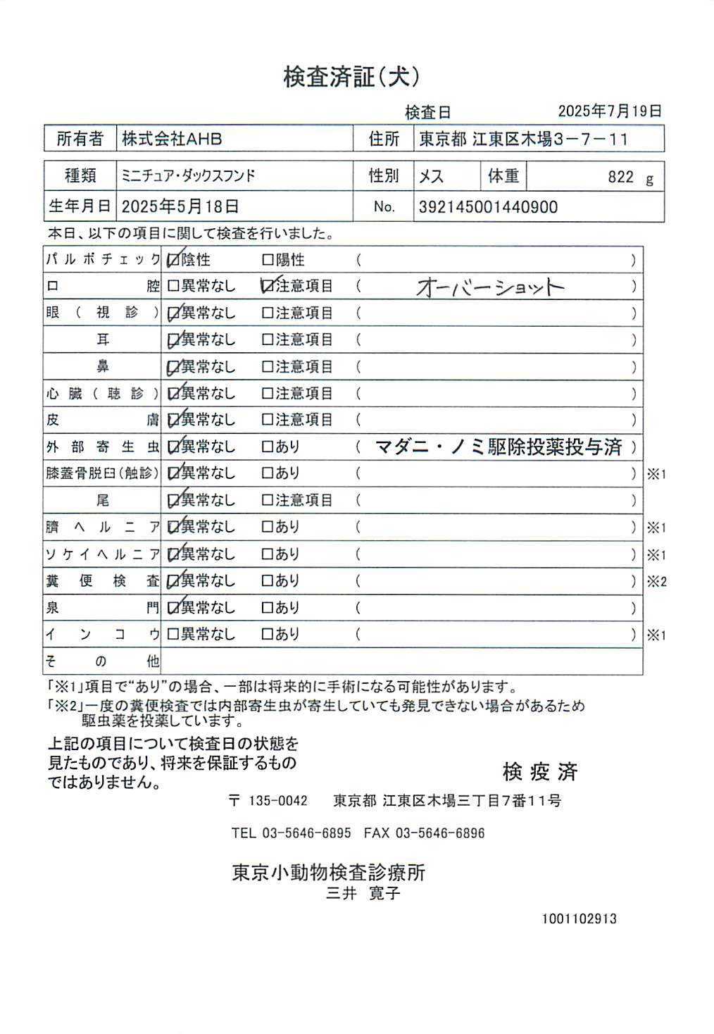 ミニチュア・ダックスフンド