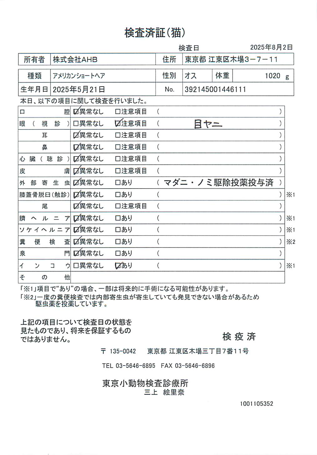 アメリカンショートヘア