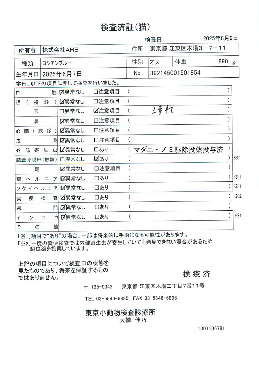 ロシアンブルー