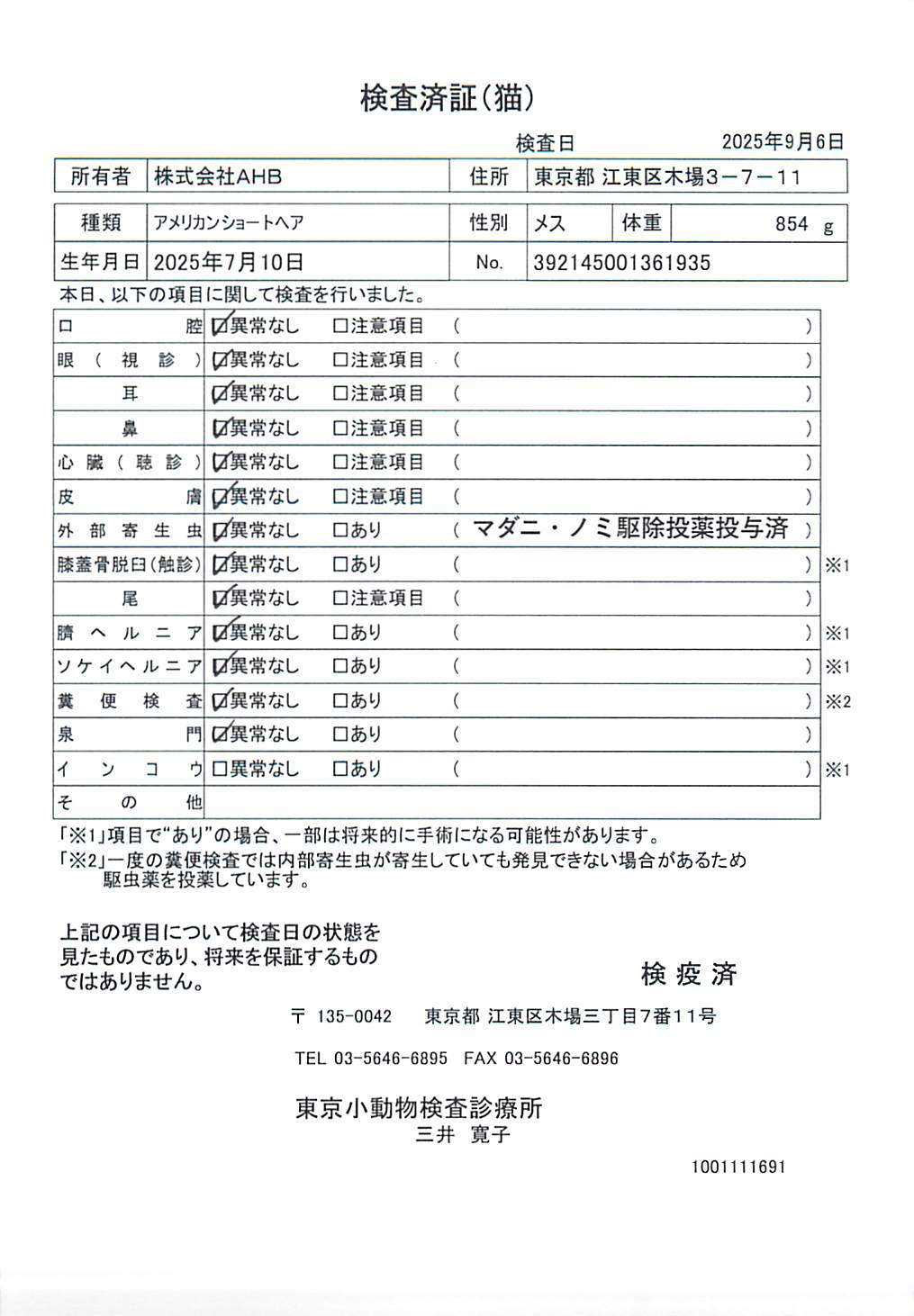 アメリカンショートヘア