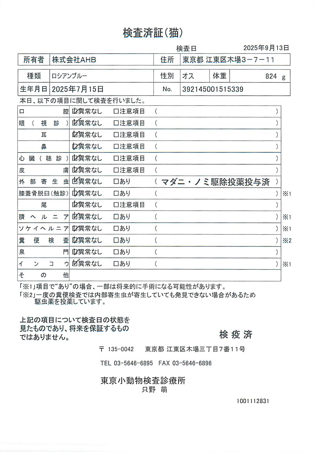 ロシアンブルー