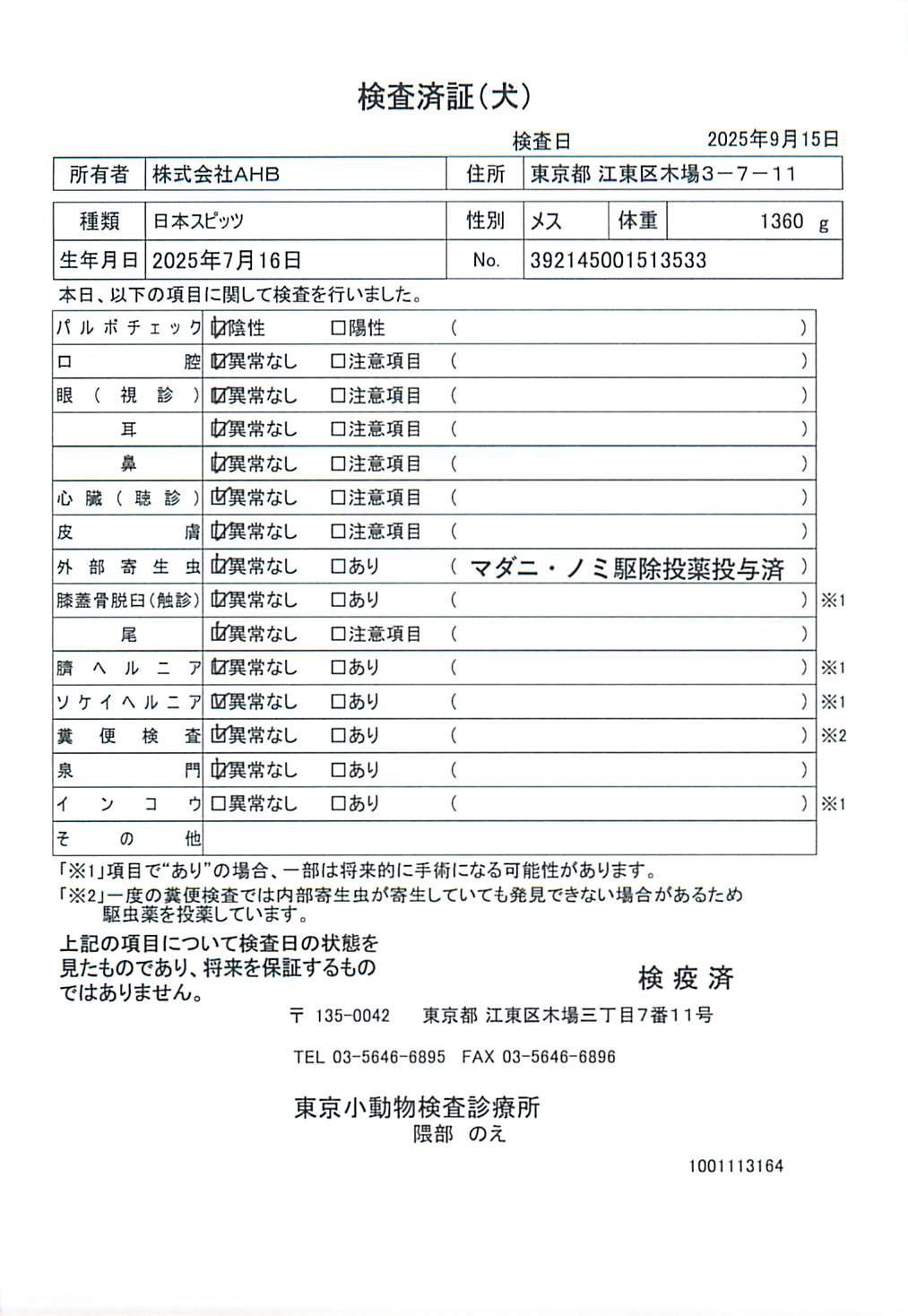 日本スピッツ