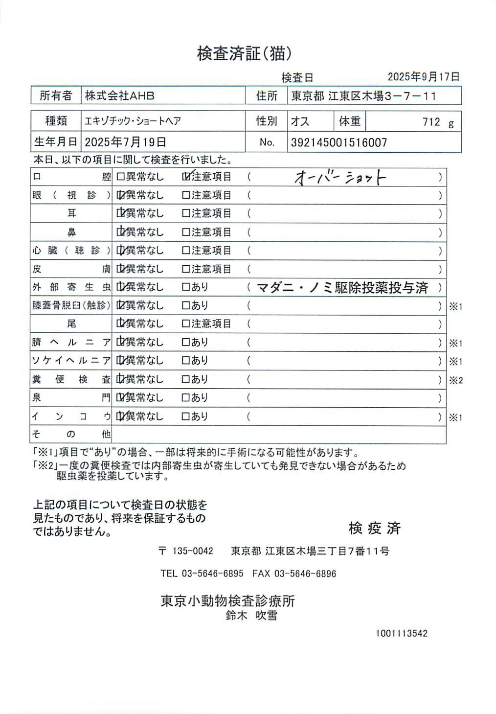 エキゾチック・ショートヘア
