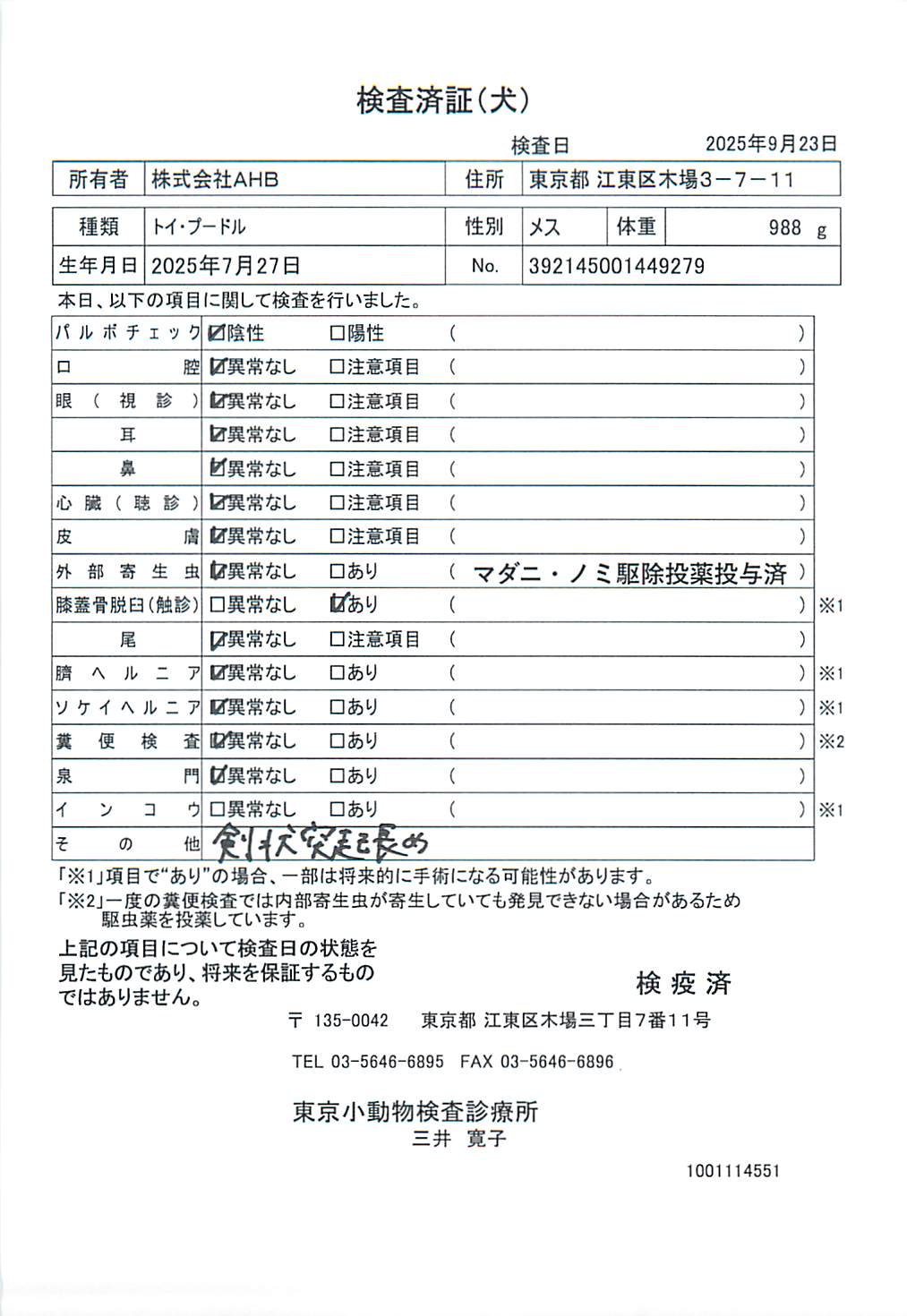 トイ・プードル
