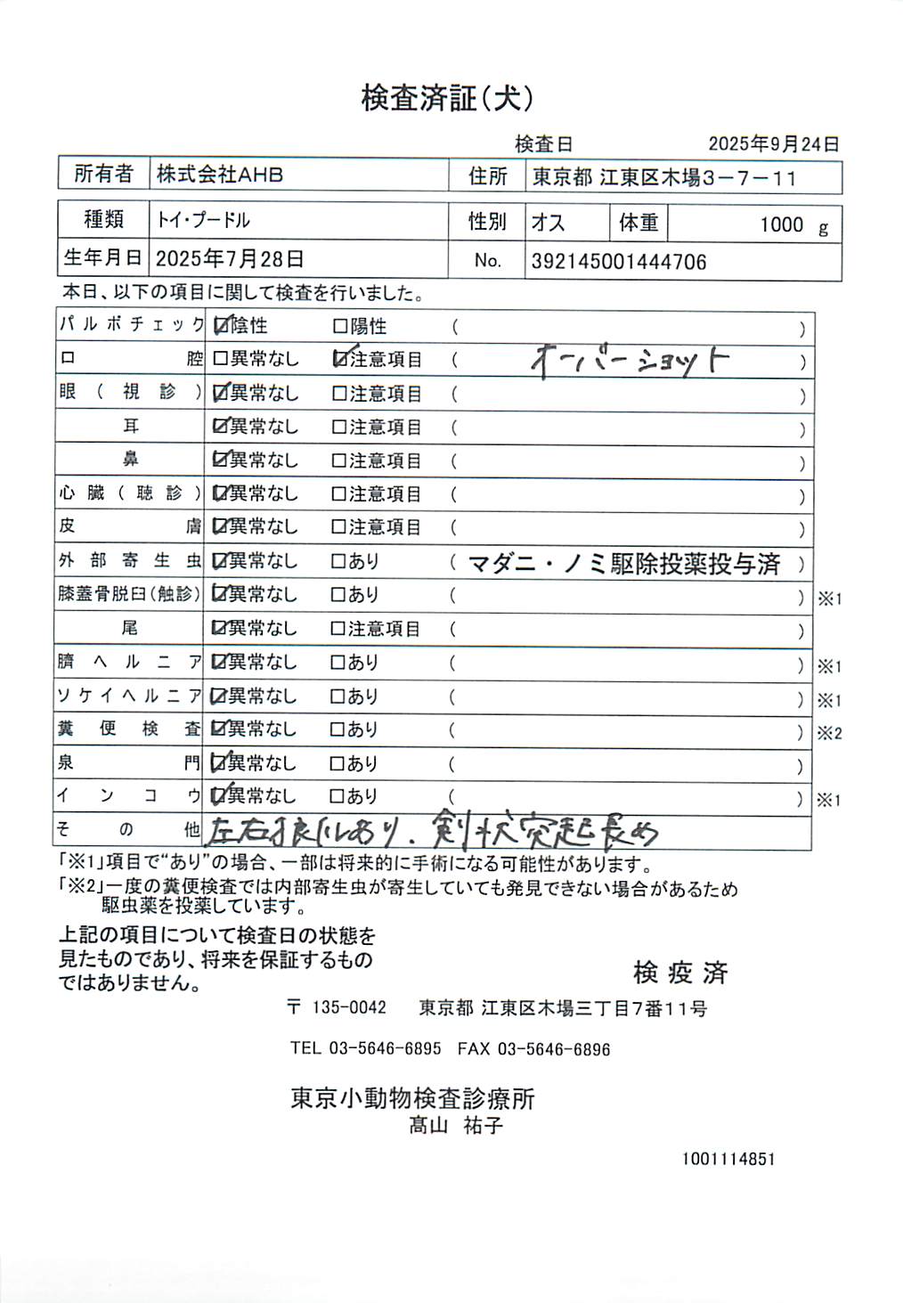 トイ・プードル