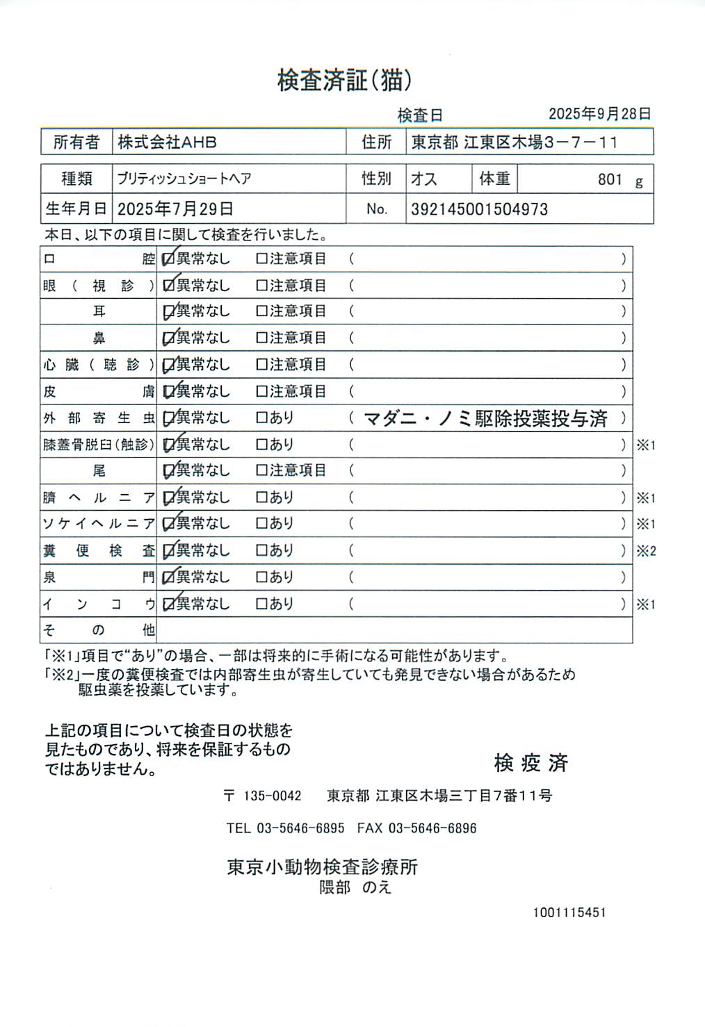 ブリティッシュショートヘア
