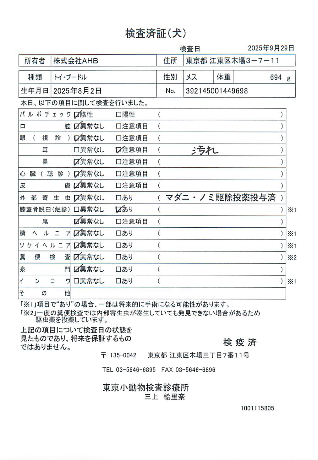 トイ・プードル