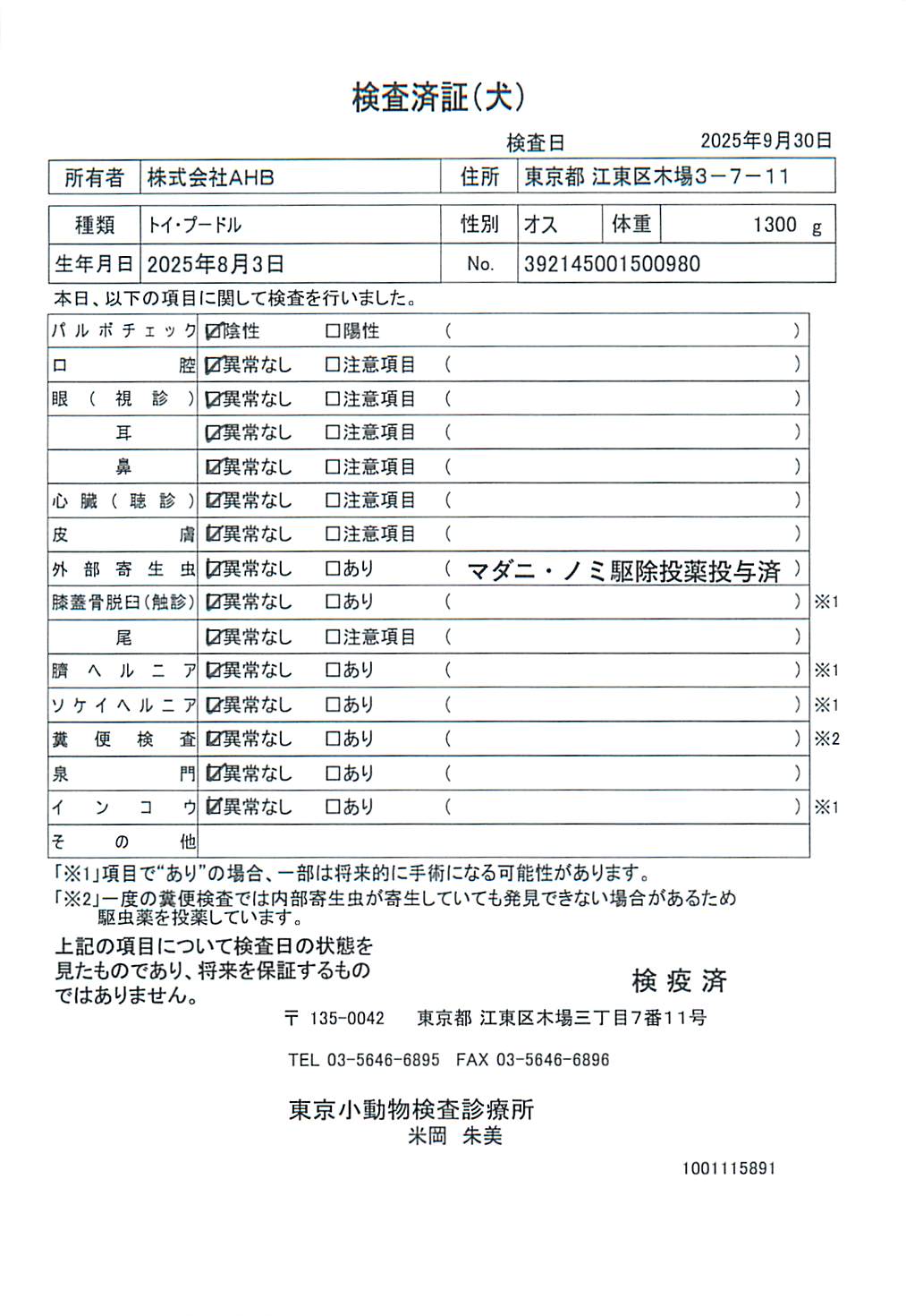 トイ・プードル