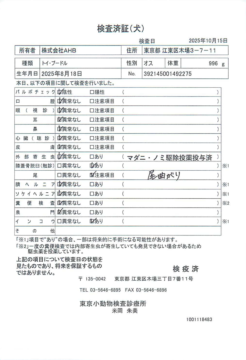 トイ・プードル