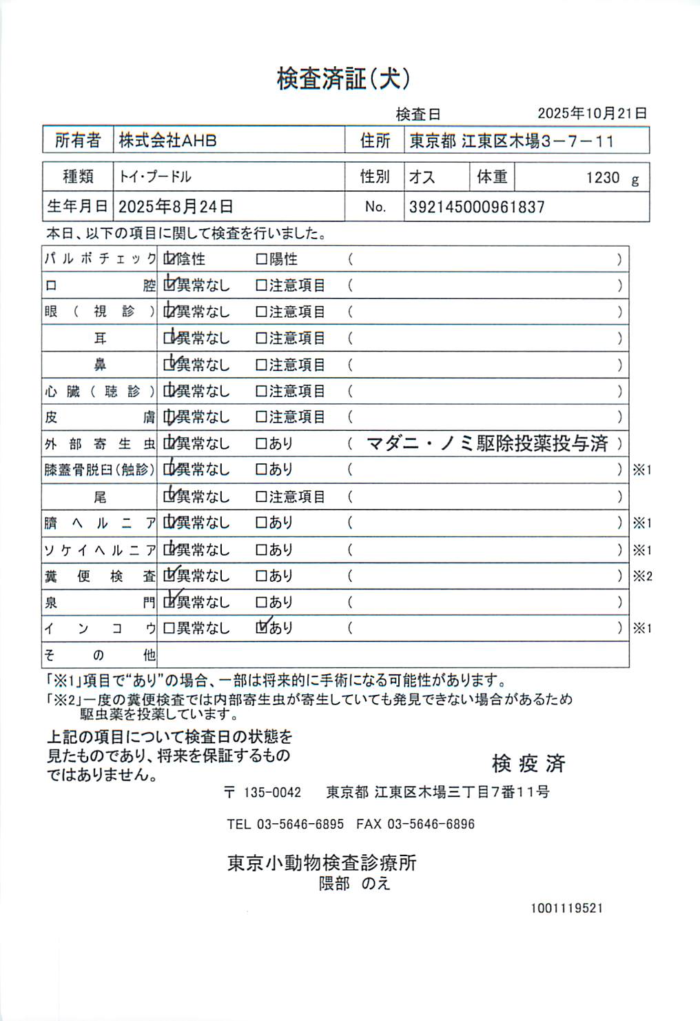 トイ・プードル