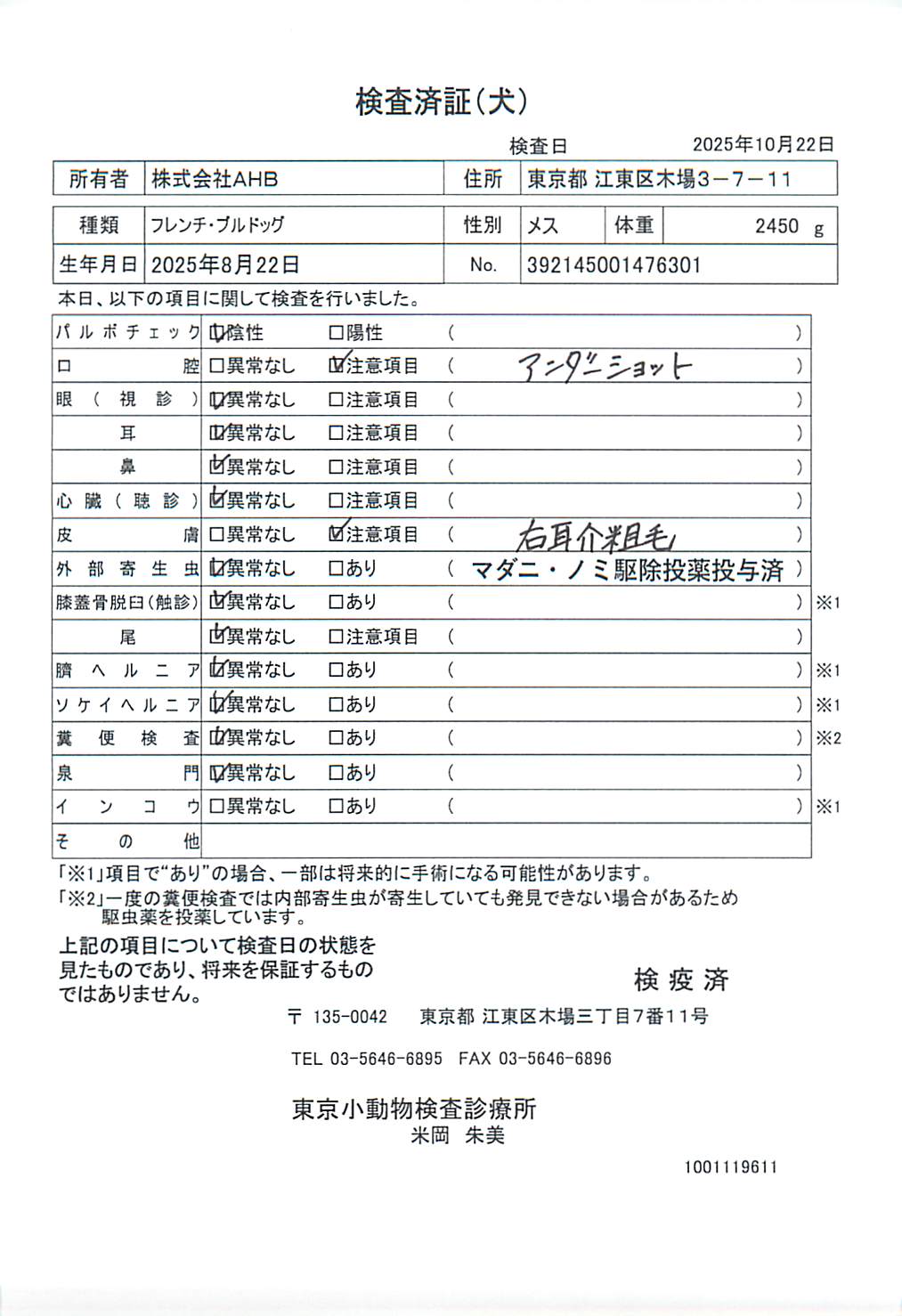 フレンチ・ブルドッグ