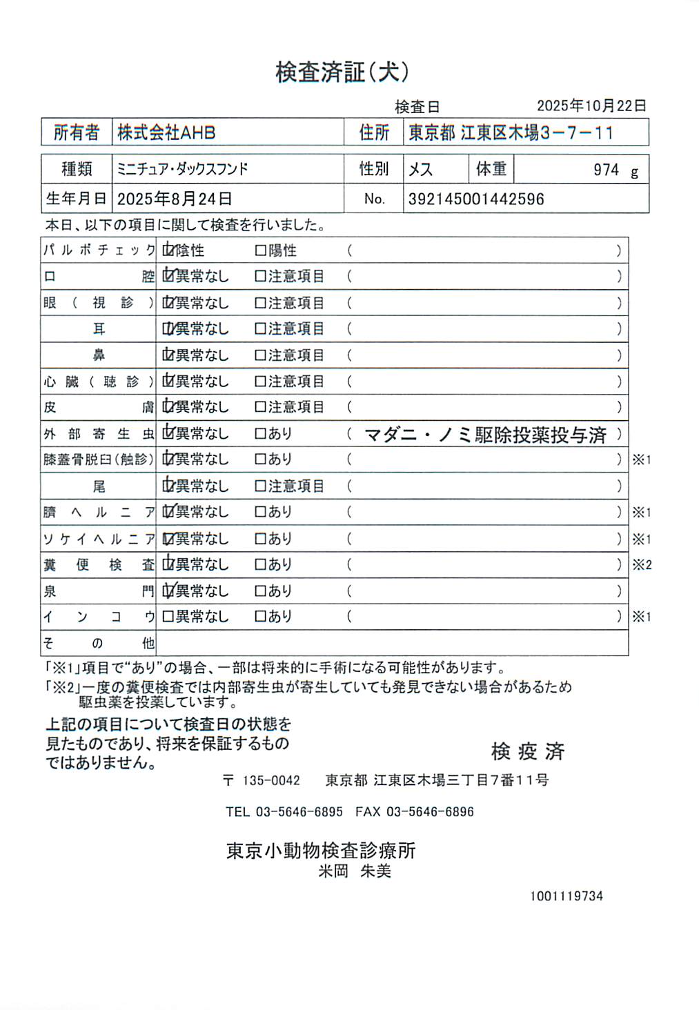 ミニチュア・ダックスフンド