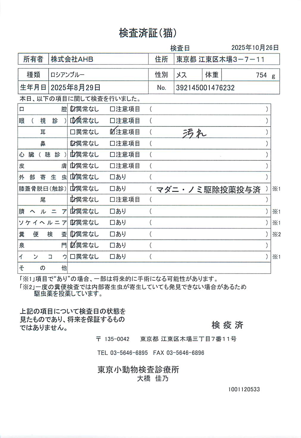 ロシアンブルー