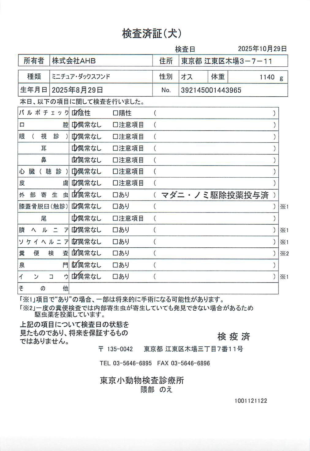 ミニチュア・ダックスフンド