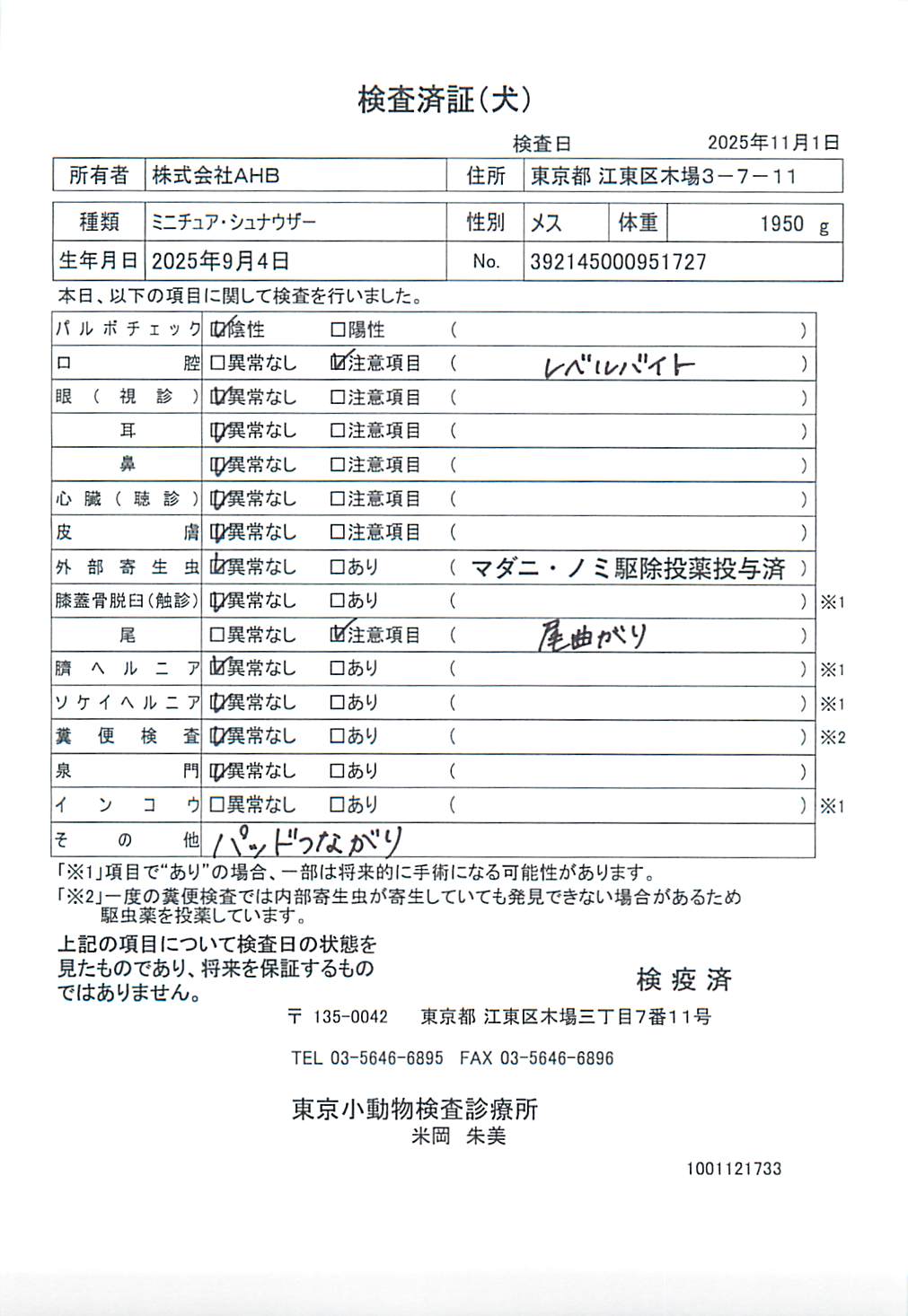 ミニチュア・シュナウザー
