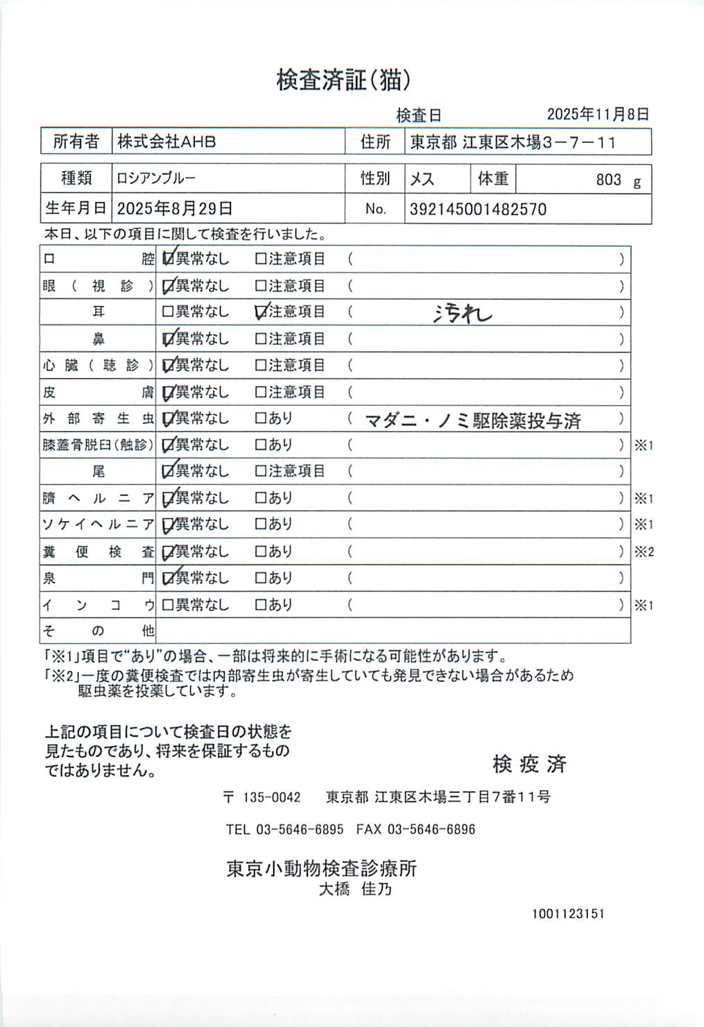 ロシアンブルー