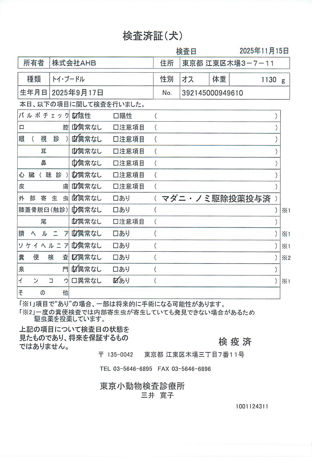 トイ・プードル