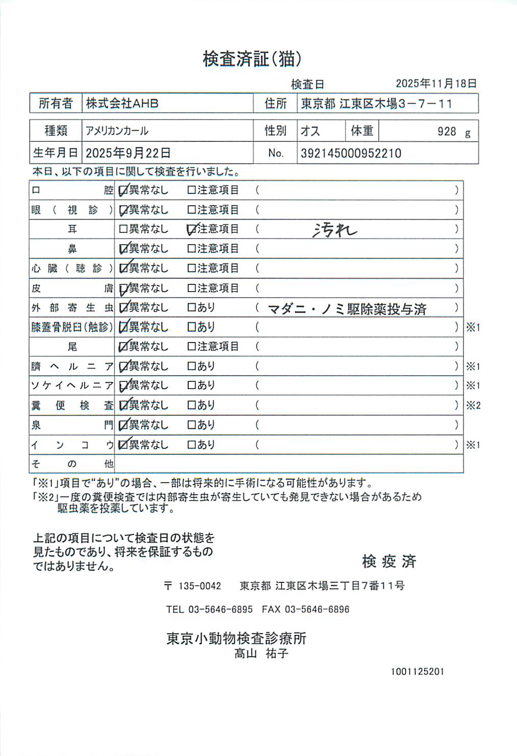 アメリカンカール