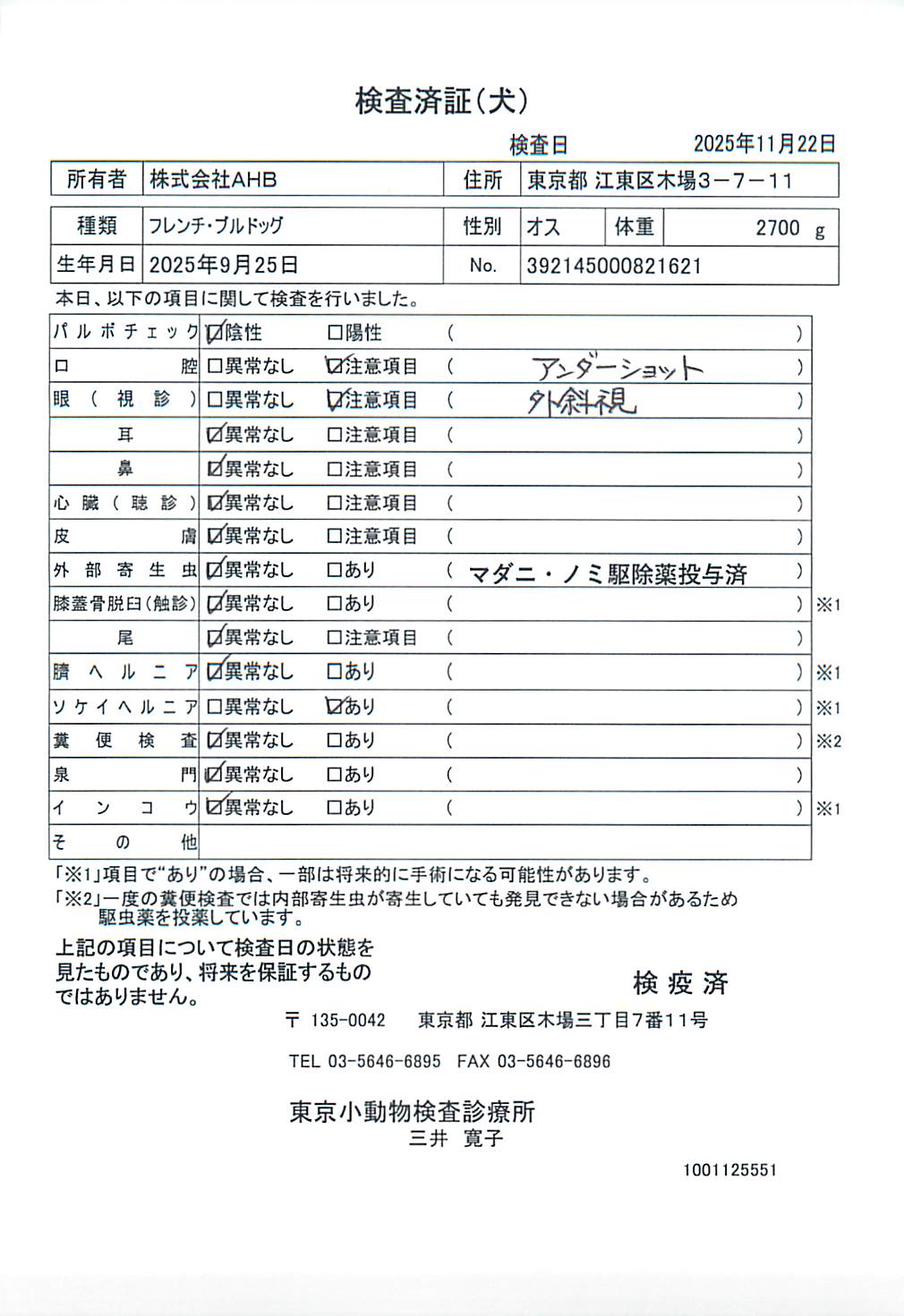 フレンチ・ブルドッグ