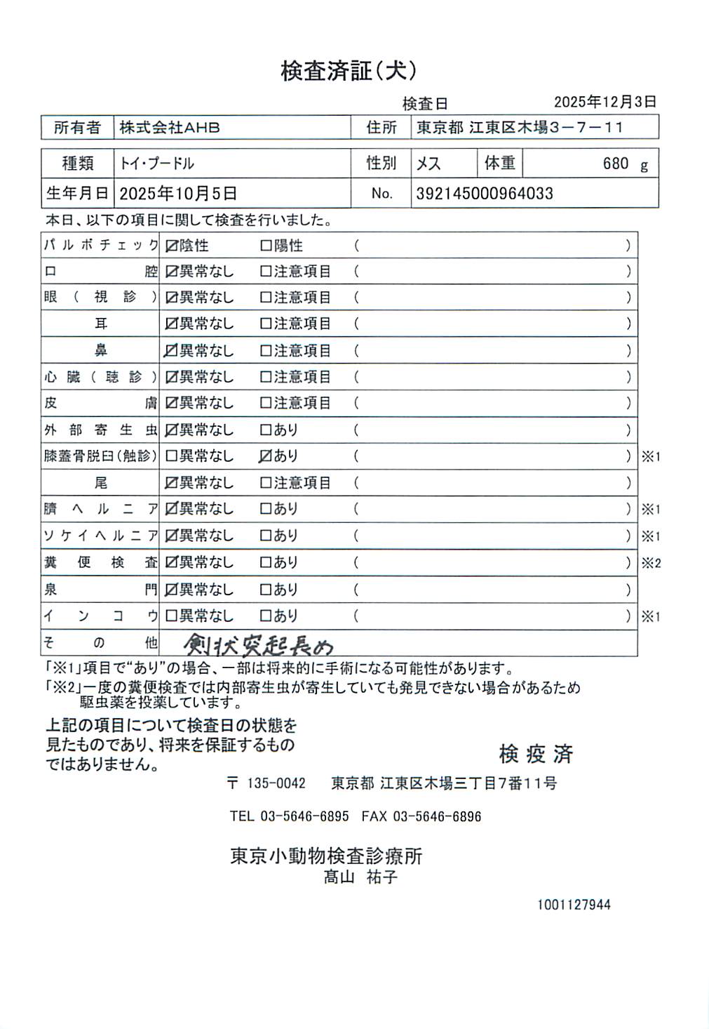 トイ・プードル