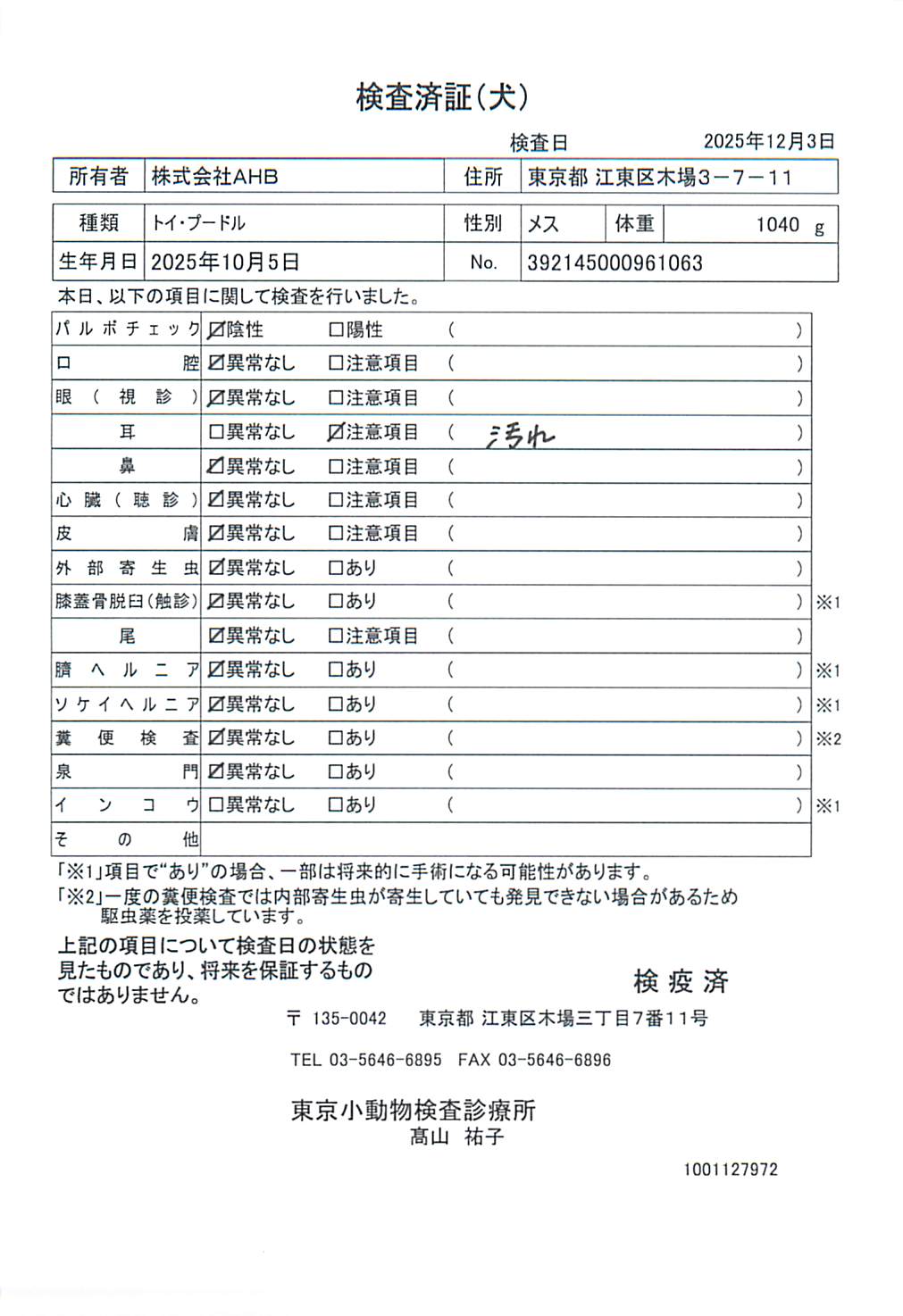 トイ・プードル