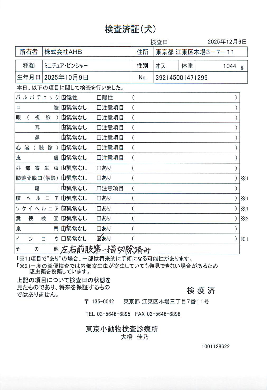 ミニチュア・ピンシャー