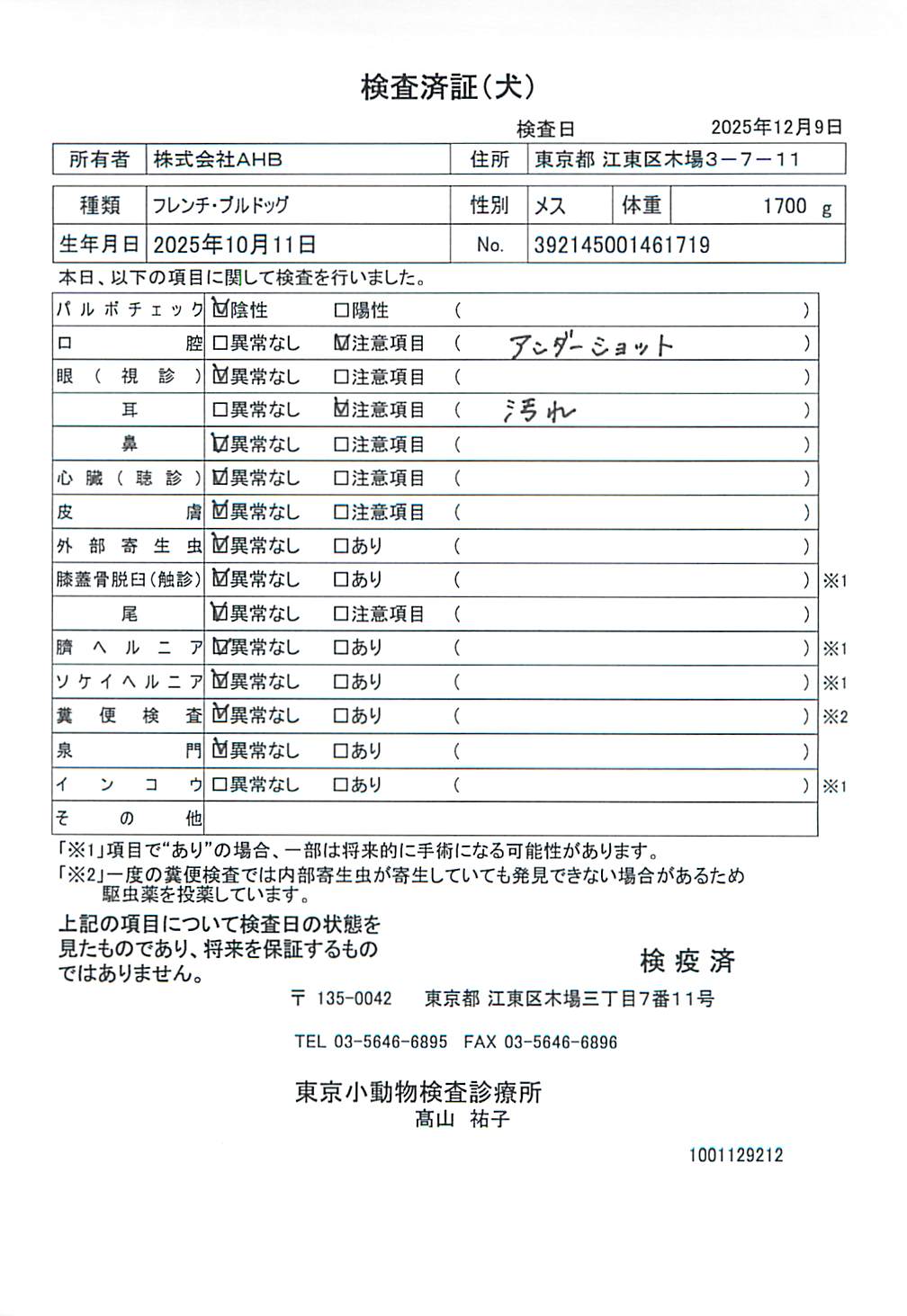 フレンチ・ブルドッグ