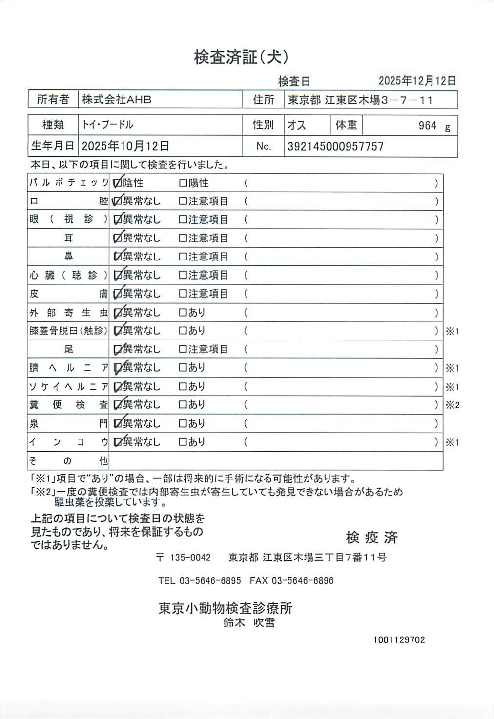 トイ・プードル