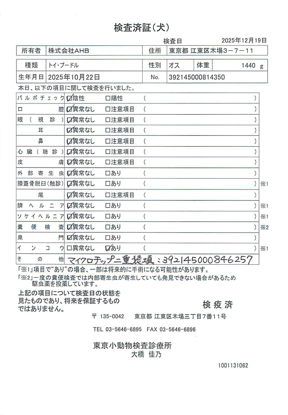トイ・プードル