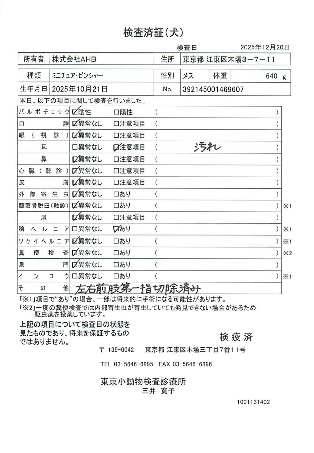 ミニチュア・ピンシャー