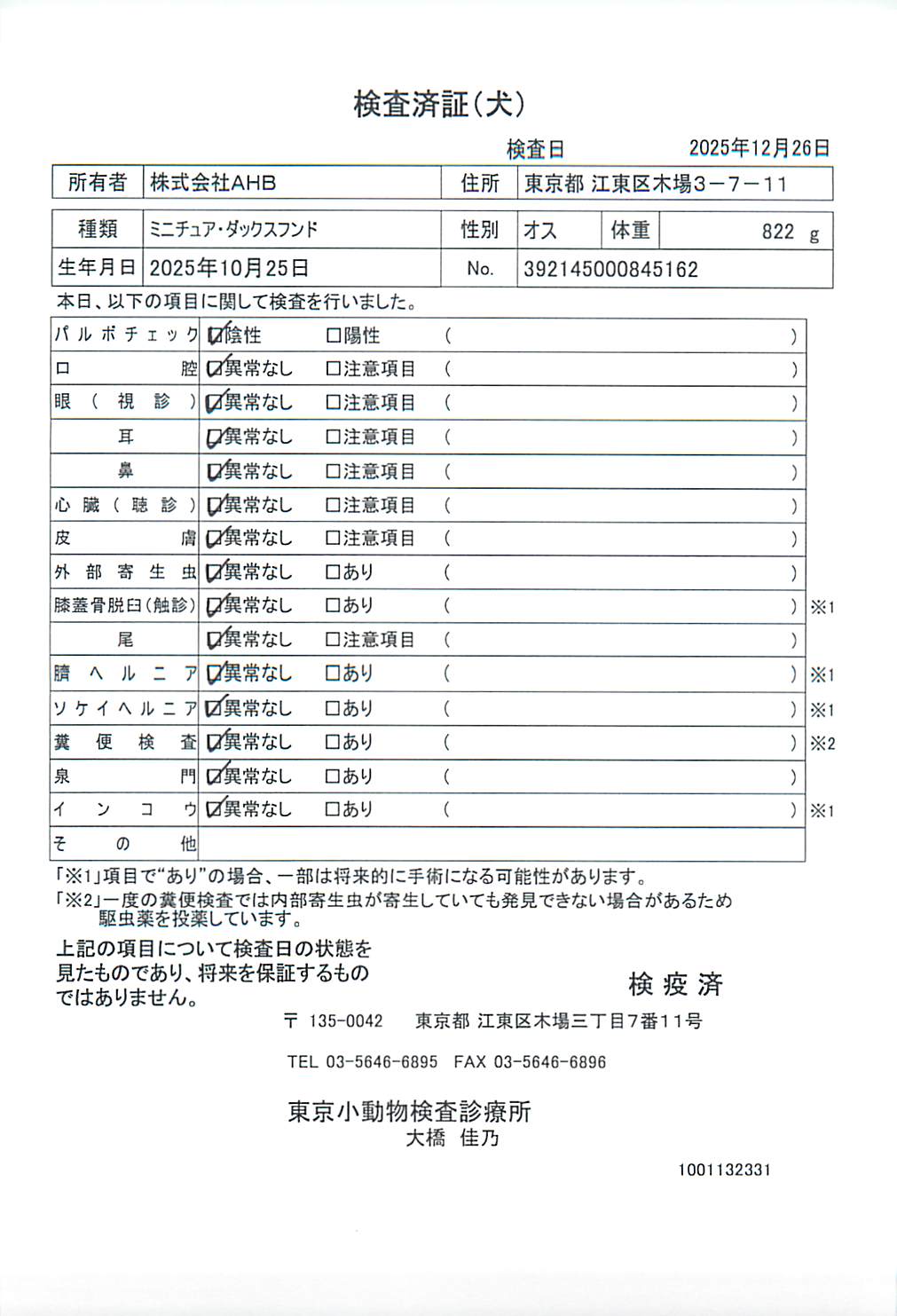 ミニチュア・ダックスフンド