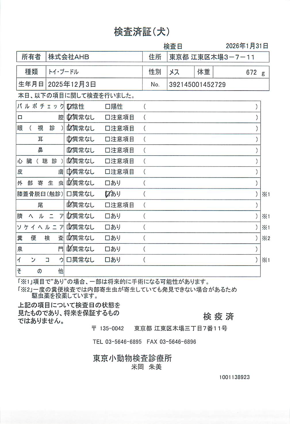 トイ・プードル