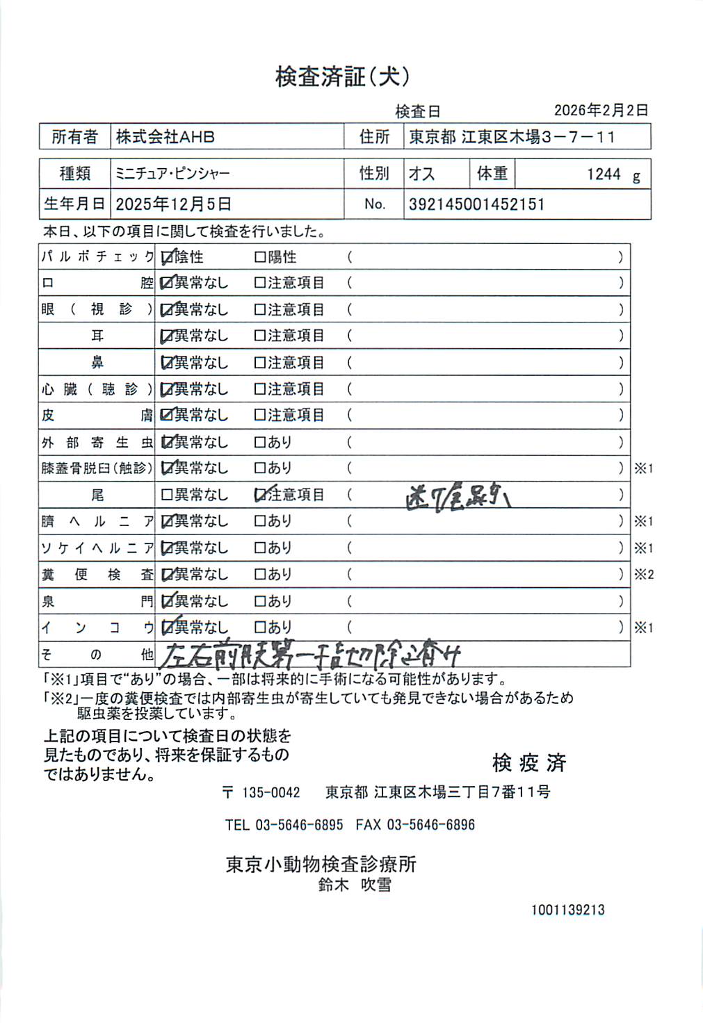 ミニチュア・ピンシャー