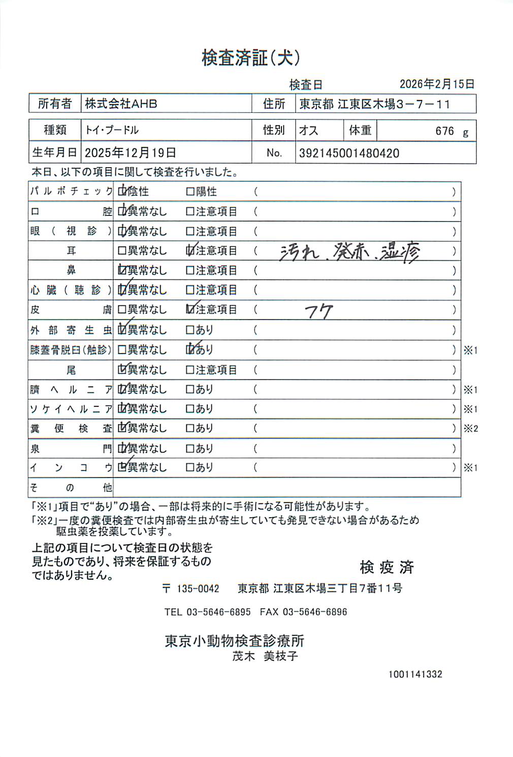 トイ・プードル