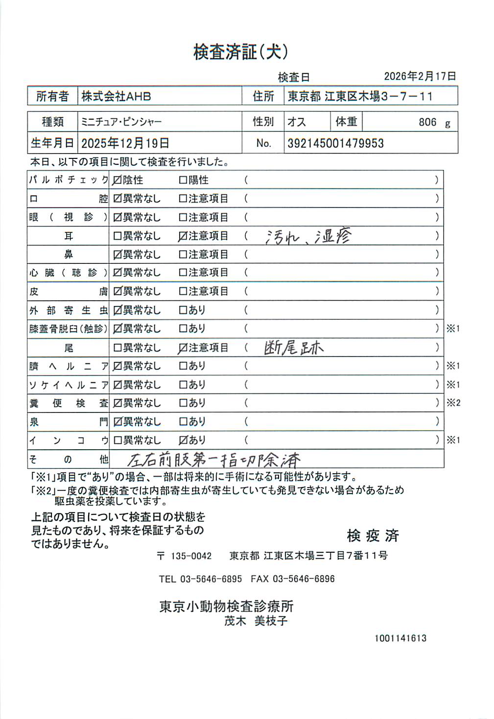 ミニチュア・ピンシャー