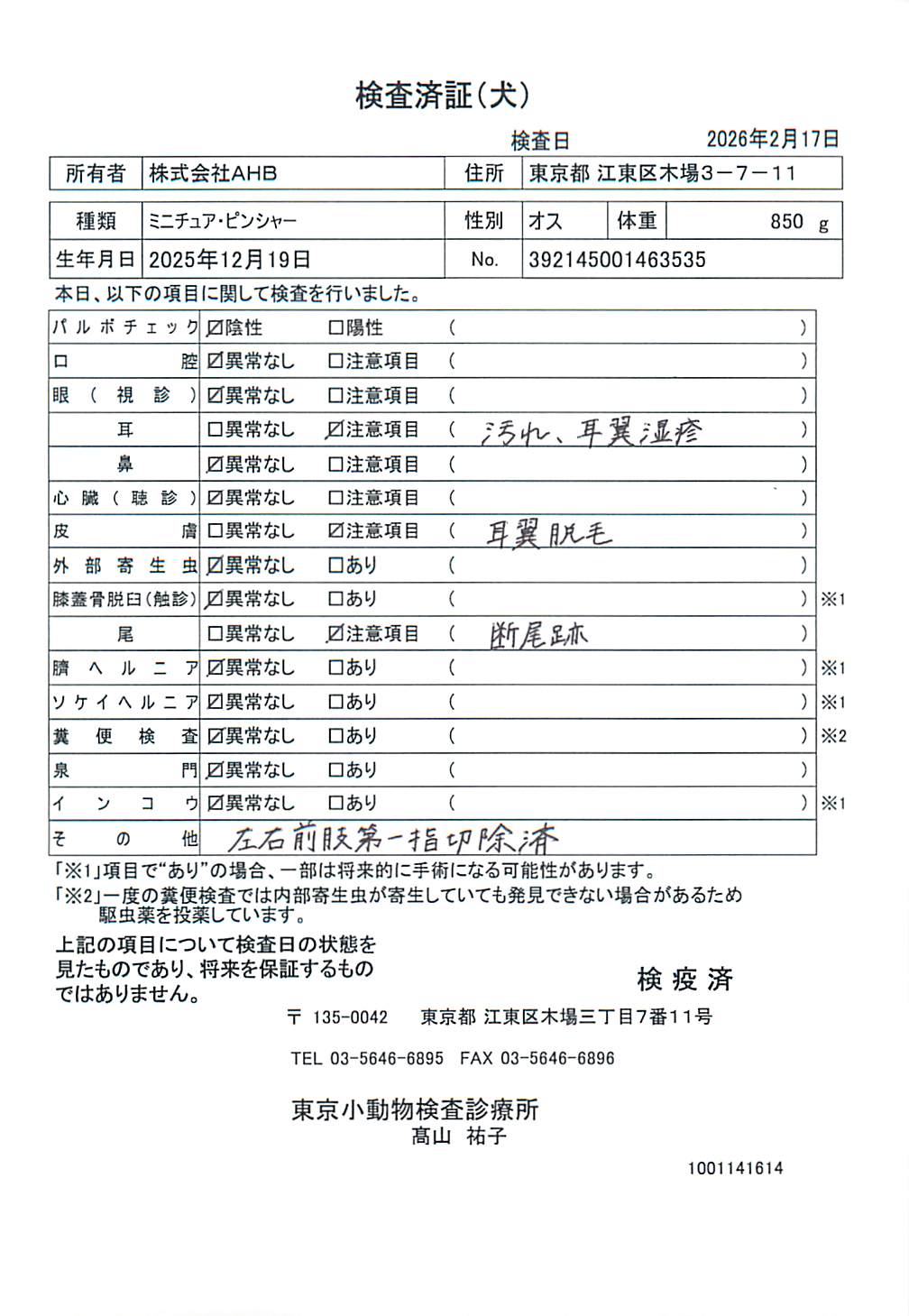 ミニチュア・ピンシャー