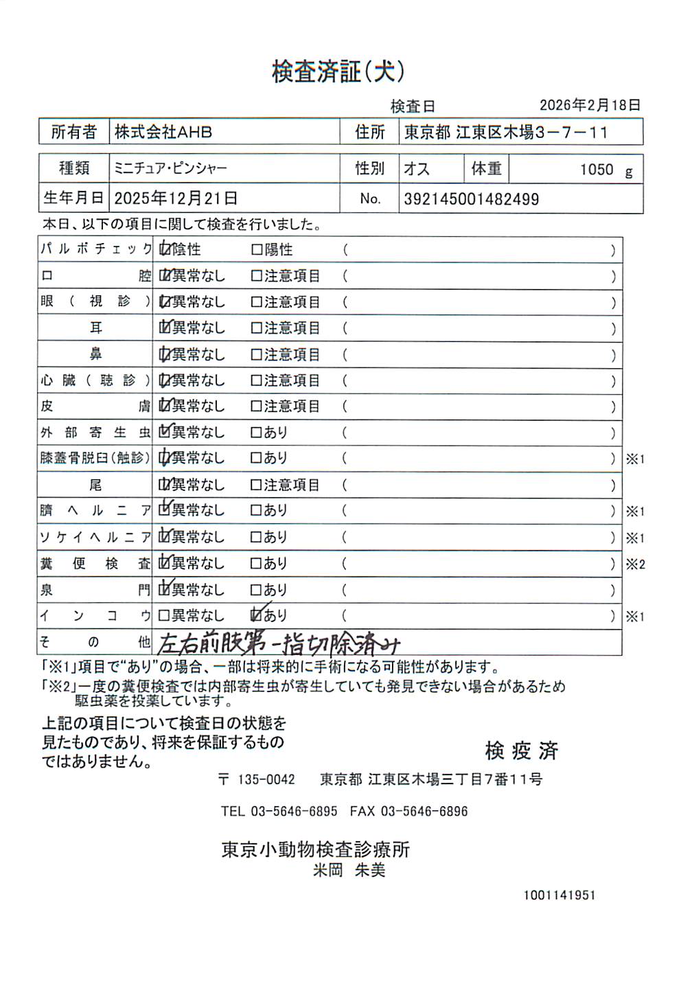 ミニチュア・ピンシャー