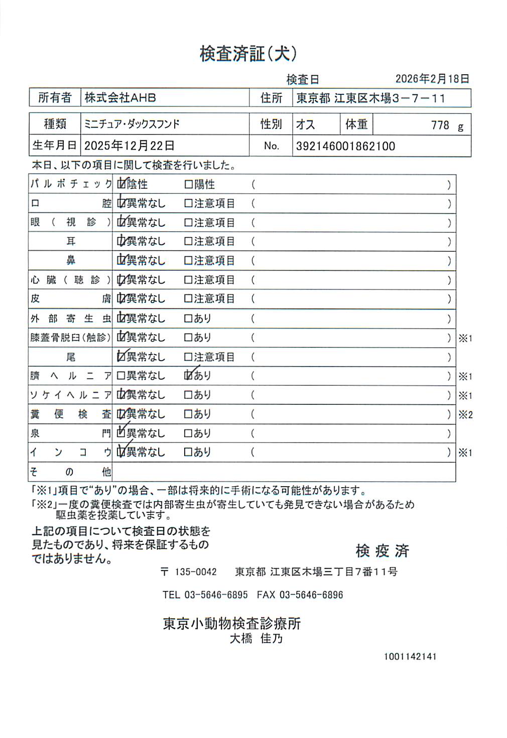ミニチュア・ダックスフンド