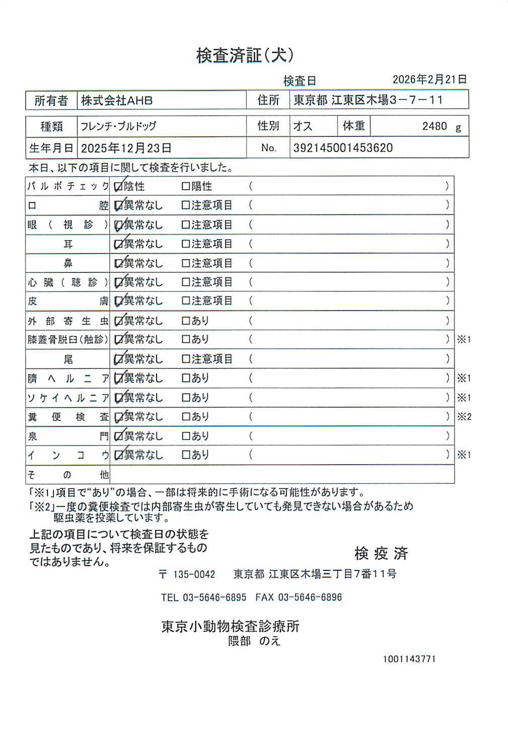 フレンチ・ブルドッグ