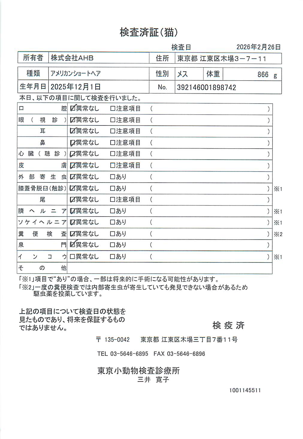 アメリカンショートヘア