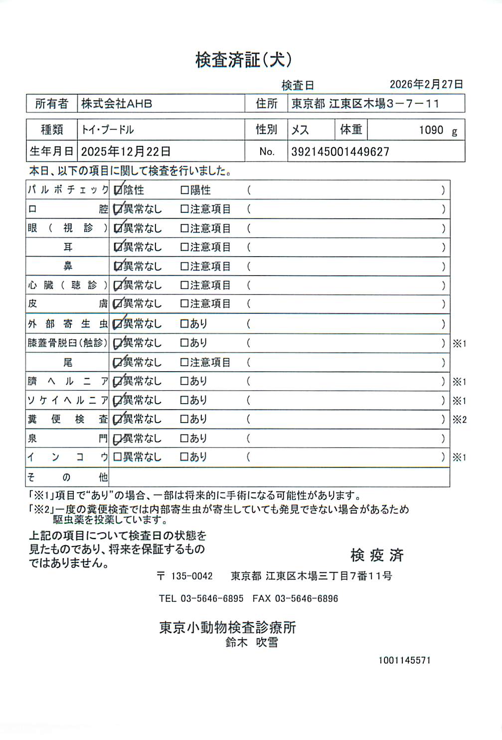 トイ・プードル