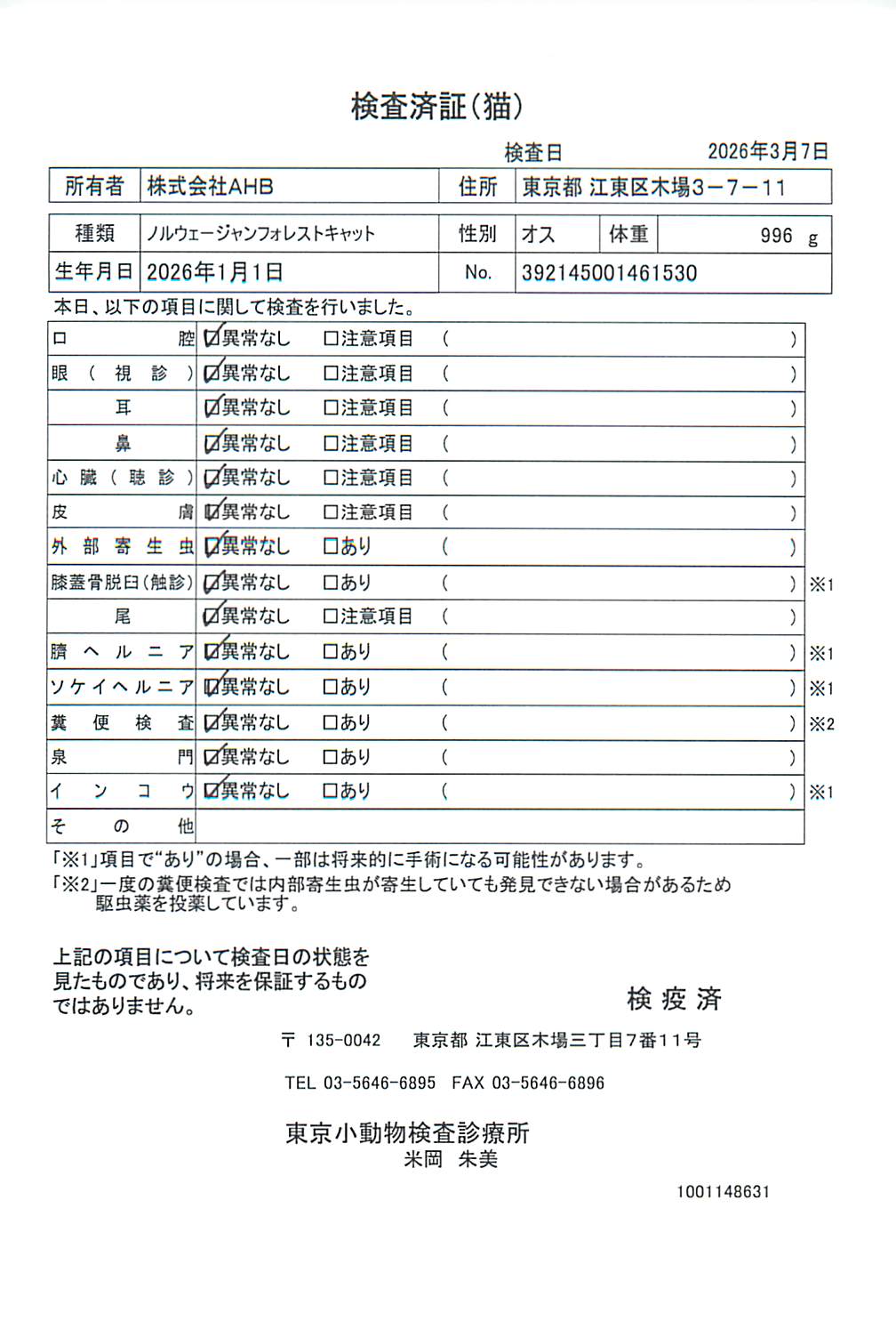ノルウェージャンフォレストキャット