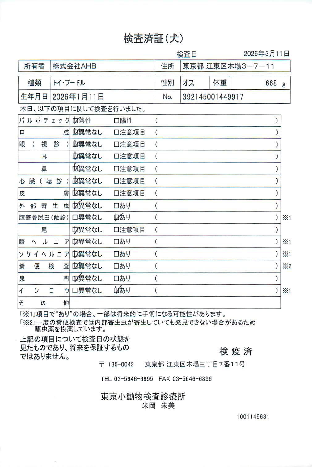 トイ・プードル