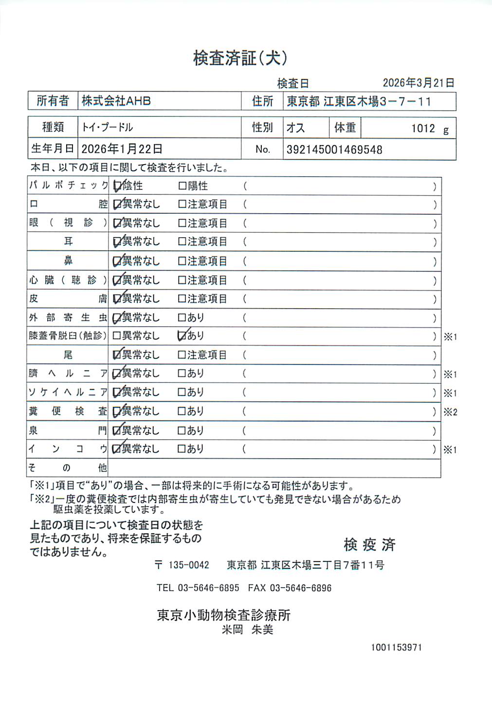 トイ・プードル
