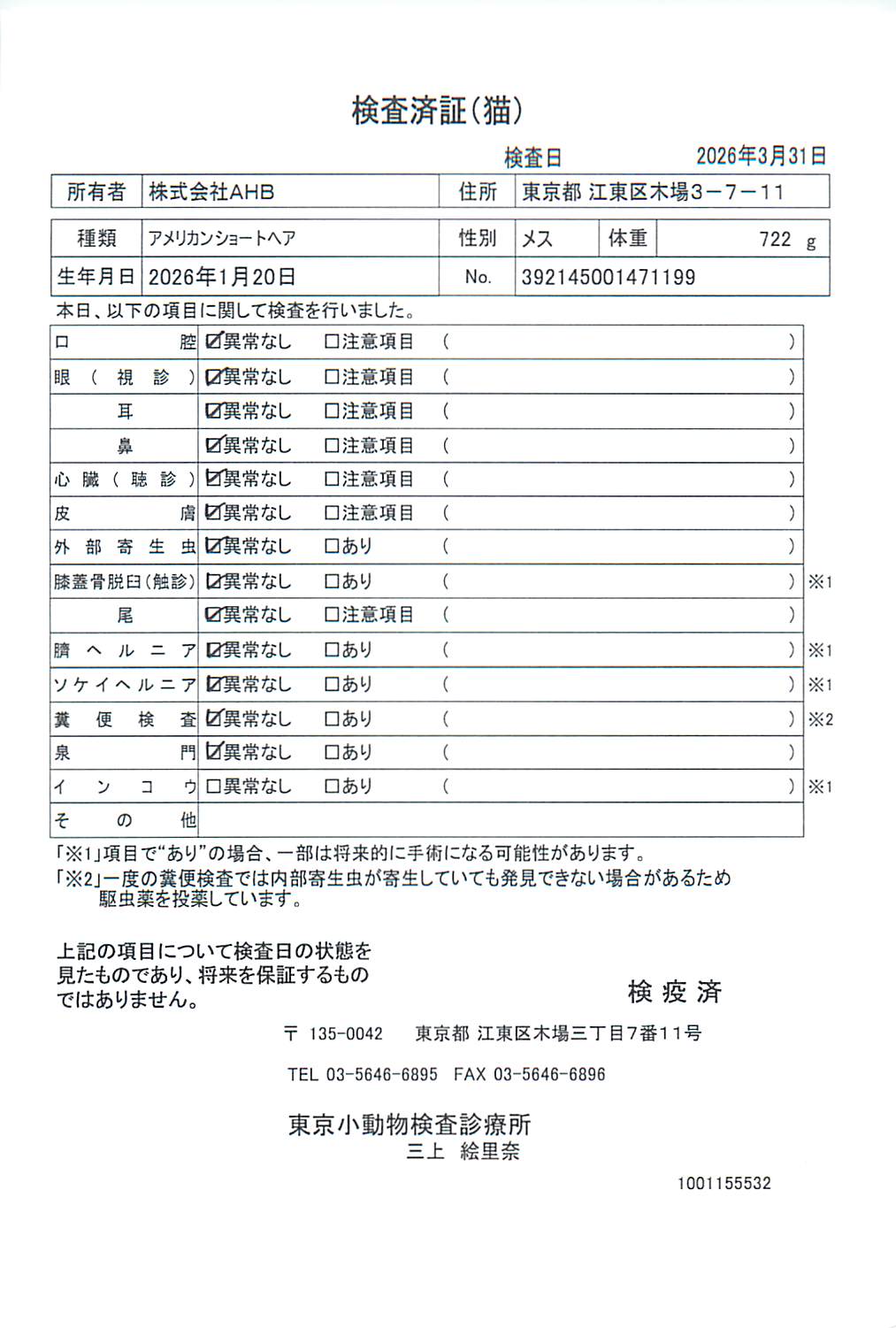アメリカンショートヘア
