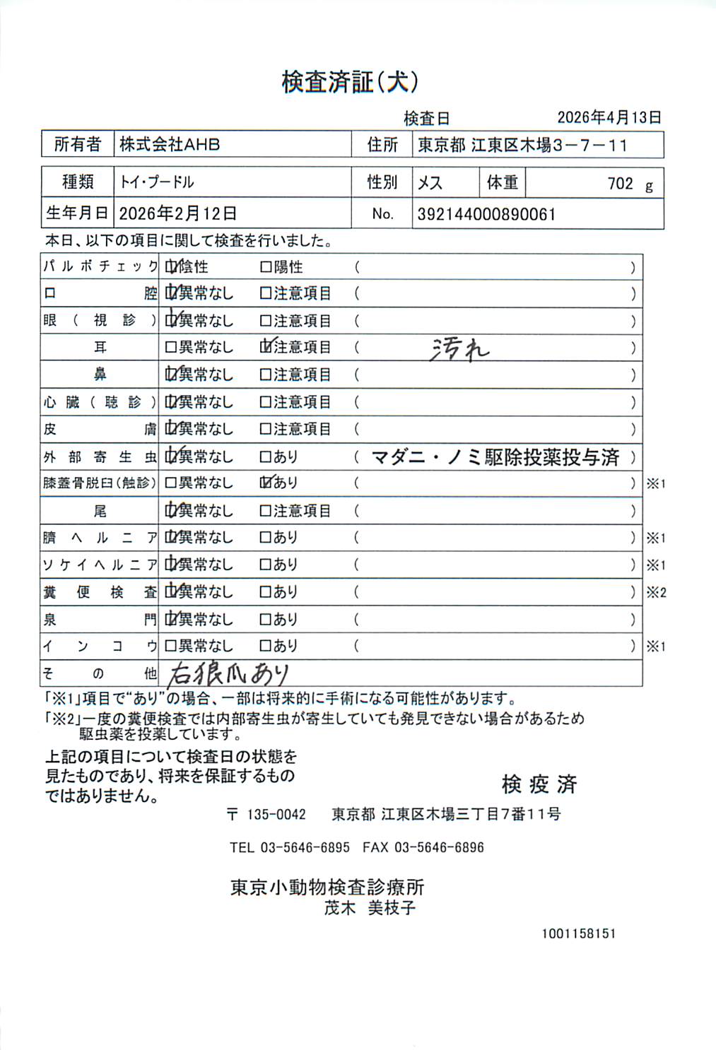 トイ・プードル